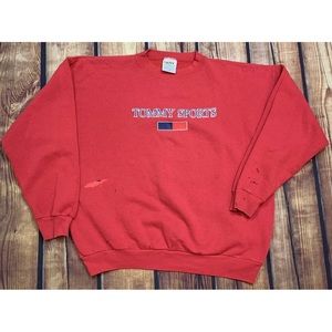 VTG 90's Tommy Hilfiger Tommy Sports Bootleg Crewneck Sweatshirt Men's SZ L Rare